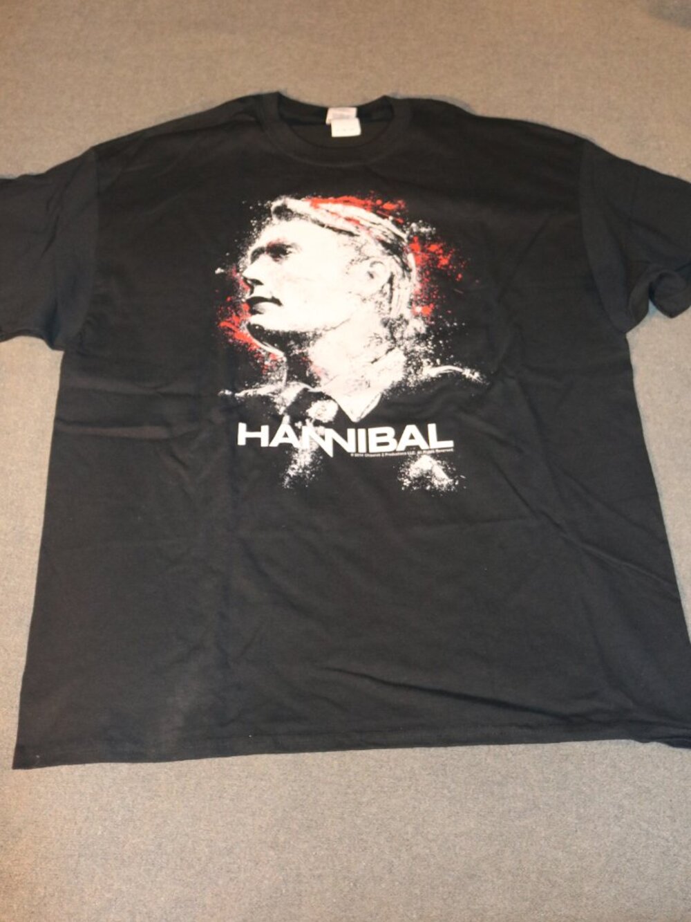 Hannibal Lecter T-shirt Mens XL Black Gildan Mads Mikkelsen NWOT